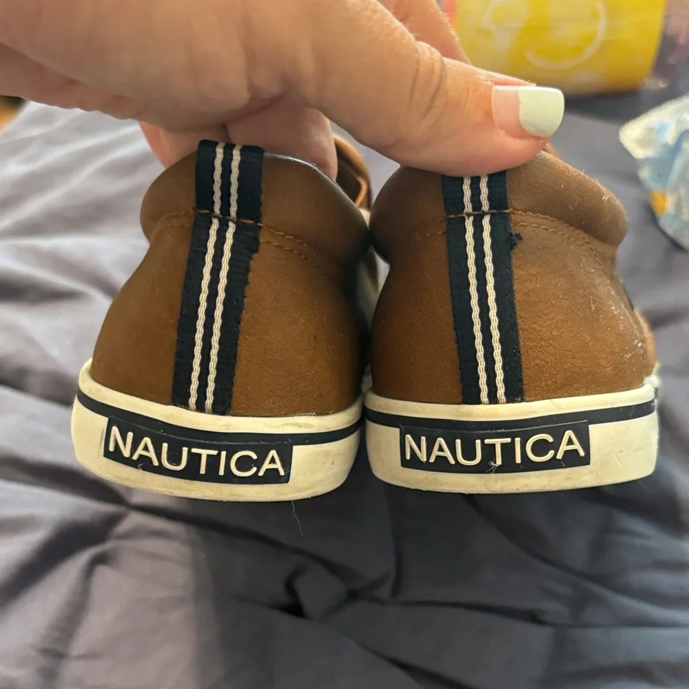 Nautica Boys Tan Slip-On Loafers